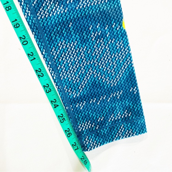 Nike Pro Womens Hyperwarm Running Athletic Tights Nordic Blue Yellow Size Large - Picture 7 of 11